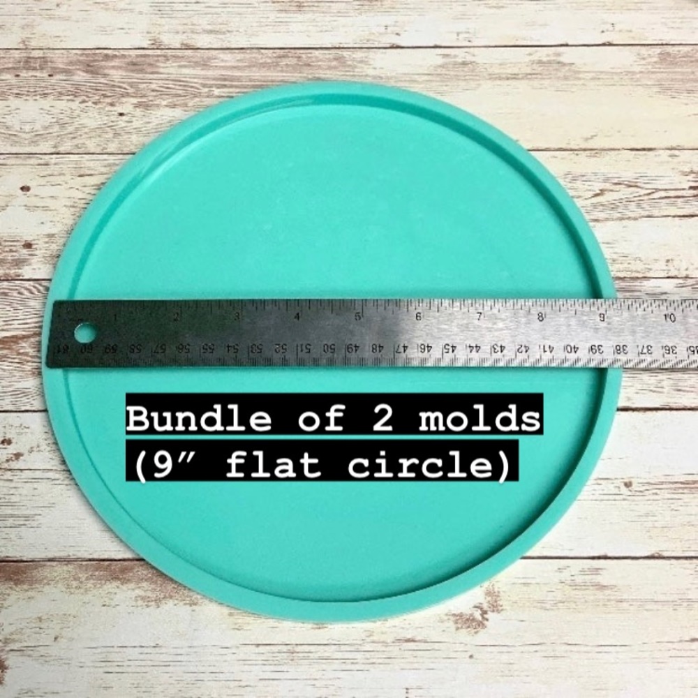 2x Silicone molds 9” Flat Circle